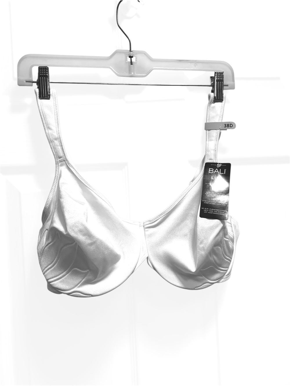 Bali White Underwire Smooth Full Coverage Bra 38D